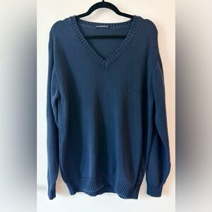 Brandy Melville Navy V-Neck Sweater